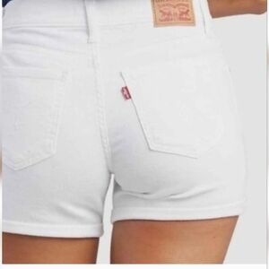 Levi's Women's White Mid Length Denim Jean Shorts Size 32